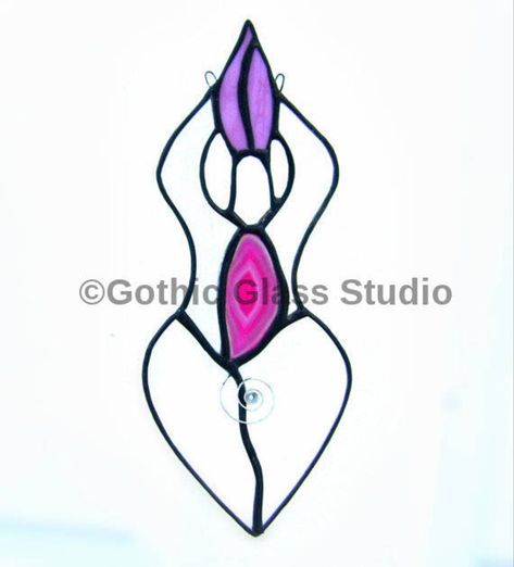 Handmade original ooak design by gothic glass studio on etsy Vintage Retro Decor, Glass Studio, Pink Art, Stained Glass Patterns, Retro Decor, Wall Hangings, Art Glass, Stained Glass, Glass Art