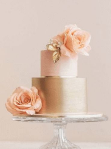 Rose Gold Wedding Dress, Wedding Cake Peach, Peach Wedding Colors, Unusual Wedding Cakes, Rose Gold Wedding Cakes, Letter Cake Toppers, Heart Cake Topper, Love Cake Topper, Two Tier Cake