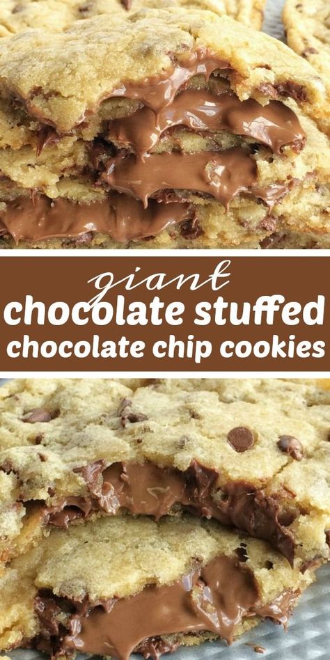 Chocolate Chip Cookies Chocolate, Giant Chocolate Chip Cookies, Stuffed Chocolate Chip Cookies, Cookies Chocolate Chip, Giant Chocolate Chip Cookie, Giant Chocolate, Best Chocolate Chip, Cookies Chocolate, Best Chocolate Chip Cookie