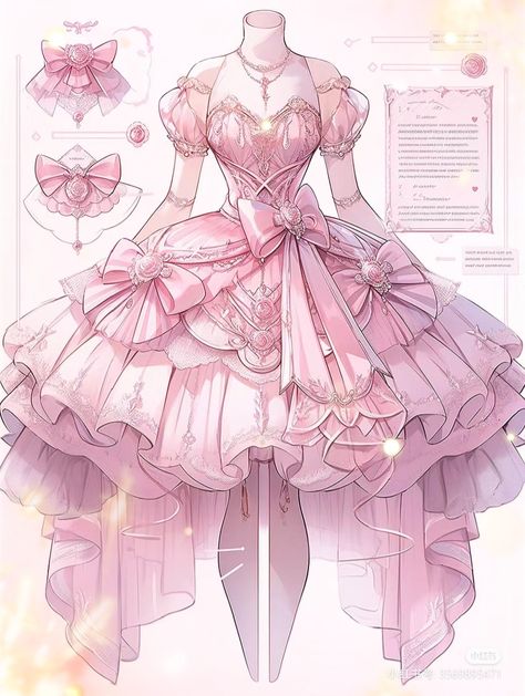 Vestidos Anime, Dreamy Gowns, Dress Design Drawing, Clothing Design Sketches, Fashion Drawing Dresses, Dress Design Sketches, Fashion Illustration Dresses, Dress Sketches, Dress Drawing