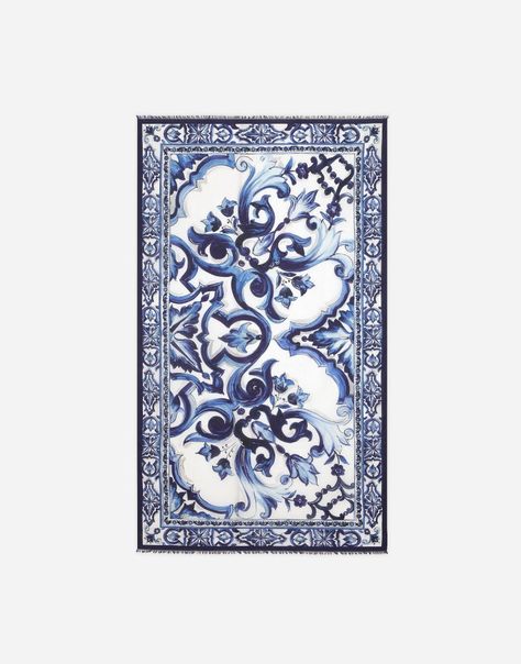 Majolica Print, Dolce And Gabbana Blue, Dolce E Gabbana, Decorative Panels, Data Sheets, Sarong, Other Colors, Fashion Clothes Women, Dolce And Gabbana