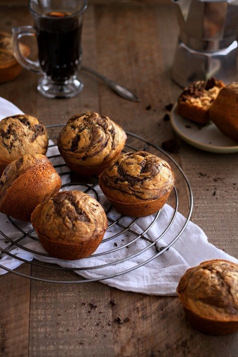 Espresso Muffins, Swirl Muffins, Banana And Chocolate, Banana Buttermilk, Best Baking Recipes, Fruity Recipes, Tres Leches Cake, Chocolate Espresso, Banana Chocolate