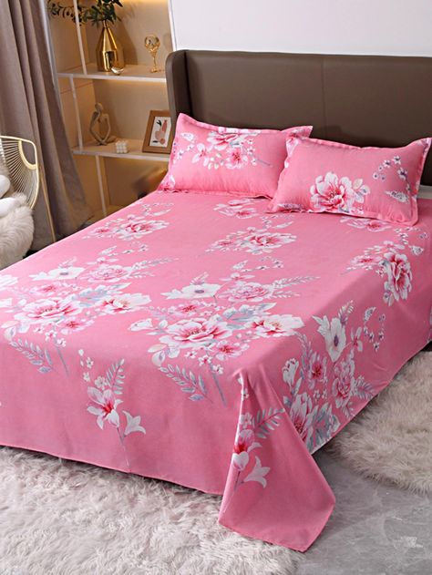 1pc Flower Pattern Flat Sheet, Modern Fabric Bedding Flat Sheet For Home | SHEIN USA Sheets For Bed, Feeling Restless, Bedroom Bedding Sets, Modern Floral Design, Bedroom Oasis, Bedding Sheets, Fitted Bed Sheets, Fabric Bed, Flats Patterns