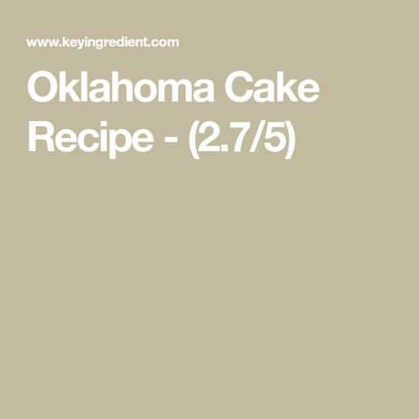 Oklahoma Cake Recipe, Omaha Cake Recipe, Omaha Cake, Raisin Recipes, Cake Recipes At Home, White Frosting, Awesome Cakes, Food Articles, Recipe Images