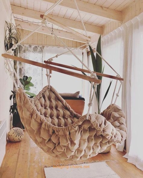 @designliv hanging chair playroom 👍✨ Chair Reading Corner, Swing Chair Bedroom, Kids Hanging Chair, Bedroom Swing, Indoor Hanging Chair, Indoor Hammock Chair, Indoor Hammock, Indoor Swing, Hanging Hammock Chair