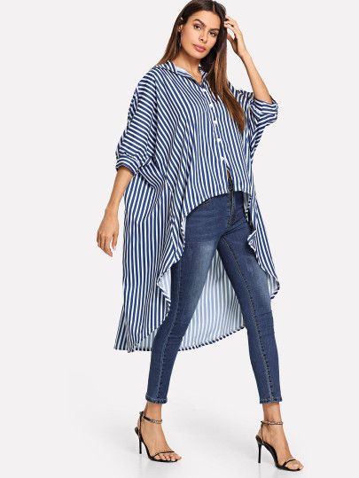 Dip Hem Blouse, Asymmetrical Shirt, Fall Blouse, All Jeans, Indian Blouse, Hem Blouse, Navy Fashion, Spring Shirts, Blouse Online