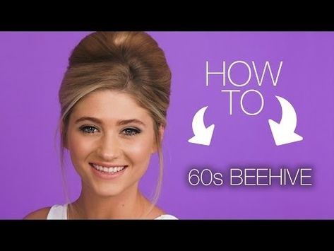 (1896) HOW TO | 60s Beehive Hair Look | Superdrug - YouTube 60s Beehive Hair, Beehive Hair Tutorial, 1960s Hair Tutorial, Behive Hairstyles, 60s Beehive, Beehive Hairstyles, 1960 Hairstyles, 60’s Hair, 60s Hair Tutorial