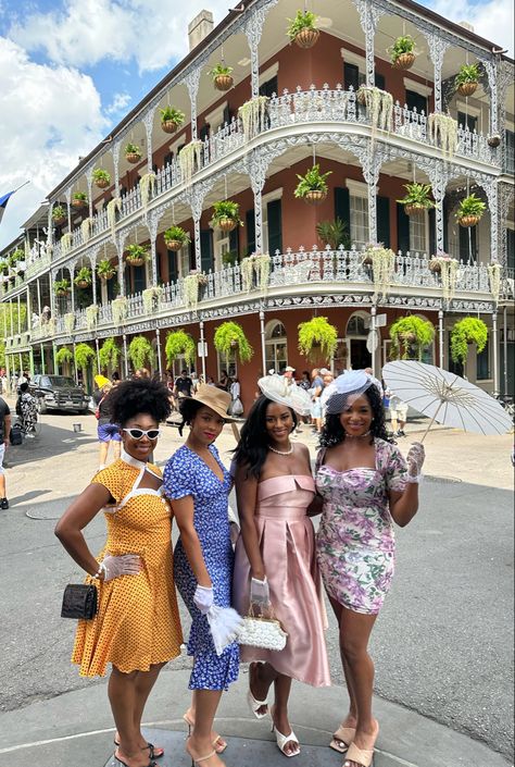 Kentucky Derby Black Women, Tea Party Black Women Outfit, Black Women Tea Party Outfit, Twentea Party, English Tea Party Outfit, Tea Party Outfits For Black Women, High Tea Party Outfit, Southern Tea Party, Southern Belle Party