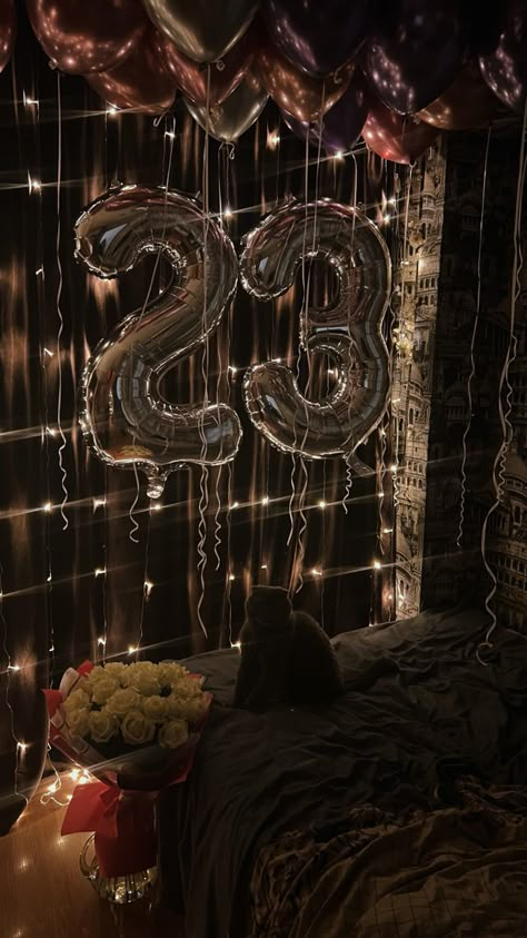 Happy Birthday 23 Years, My 23 Birthday, 23rd Birthday Decorations, 23rd Birthday Party, Birthday Moodboard, Happy Birthday 23, Birthday Decors, Jordan Year, Graduation Party Table