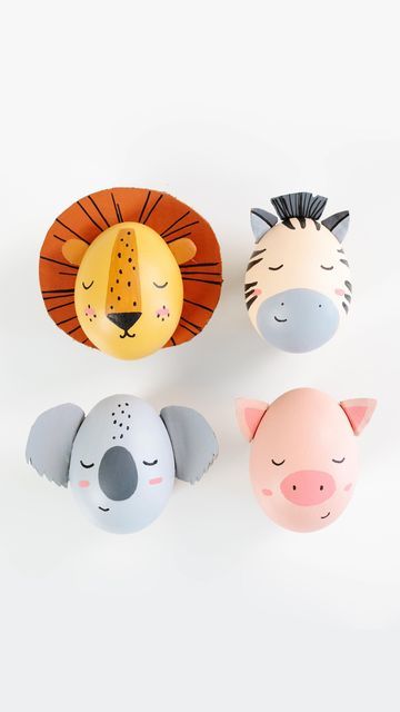 Kathryn on Instagram: "DIY Animal Easter Eggs! 🐣 A sweet little collab with @olliella to make some matchy matchy Easter eggs to go with their brand new range of cozy dinkums ☺️. Now I know it’s plying favourites but my fav is the lion 🦁 You can find a full@set of instructions for these up on Olli Ella’s blog now ☺️ #wearecardboardfolk #averycardboardeaster #cardboardfrafts #eastercraft #eastercrafts #eastereggs #paintedeastereggs #easteractivities #diyeaster #easterdecor #kidscraft #kidscraf Easter Egg Competition Ideas, Eggs To Go, Easter Egg Scavenger Hunt, Animal Easter Eggs, Funny Easter Eggs, Easter Eggs Kids, Easter Egg Art, Olli Ella, Easter Egg Basket