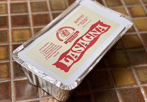 Lasagna Packaging Design, Pasta Delivery Packaging, Lasagna Packaging Ideas, Lasagna Packaging, Pasta Delivery, Cafe Branding Design, Pizza Packaging, Pasta House, Delivery Packaging