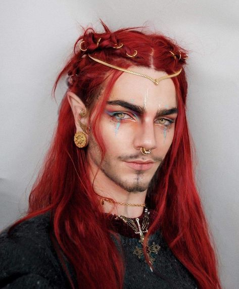 Makeup Beard, Nils Kuiper, Spiderbite Piercings, Elf Hair, Elf Makeup, Hair Reference, Fantasy Makeup, Narnia, Nyx