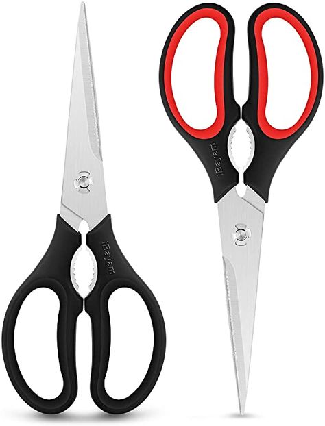 Kitchen Shears, Fish And Meat, Specialty Knives, Knife Set Kitchen, Kitchen Scissors, Meat Cuts, Black Stainless Steel, Kitchen Essentials, Kitchen Aid