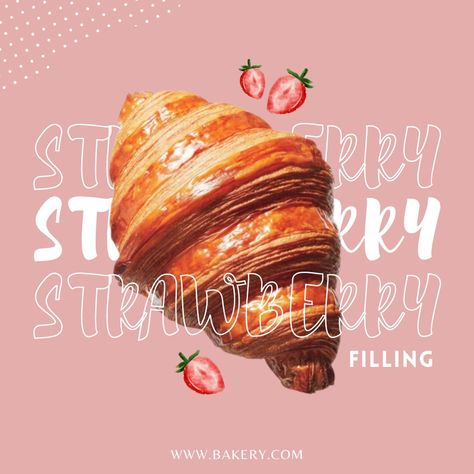 Insta; montage_.studio Croissant Graphic Design, Food Advertising Design, Croissant Strawberry, Croissant Illustration, Croissant Poster, Strawberry Poster, Croissant Design, Advertisement Examples, Medical Artwork