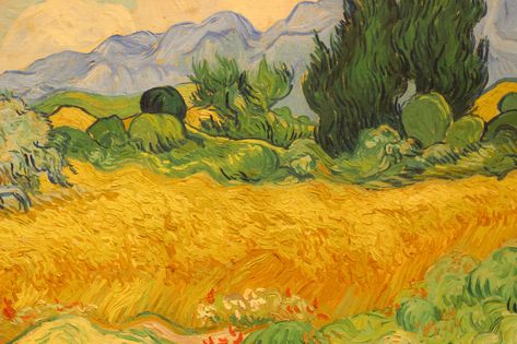 Wheatfield With Cypresses, National Gallery, Claude Monet, Vincent Van Gogh, London England, Van Gogh, Butterflies, Mosaic, Art Painting