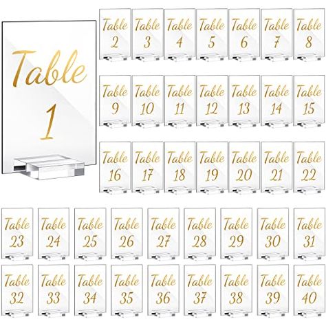 Table Signs For Wedding, Mirror Wedding Table Numbers, Signs For Wedding Reception, Acrylic Table Signs, Numbers Calligraphy, Simple Wedding Reception, Calligraphy Table Numbers, Signs For Wedding, Gold Table Numbers Wedding