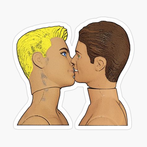 Lgbt Sticker, Gay Sticker, Gay Gifts, Two Guys, Barbie Inspired, Cartoon Painting, Pixel Pattern, Decorate Notebook, Love Stickers