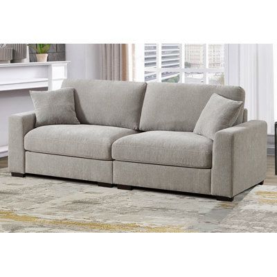 Wrought Studio™ Hogle 2 - Piece Corduroy Sectional Living Room Sofa | Wayfair Modular Loveseat, Corduroy Sectional, Small Sofas, Sectional Living Room, Bedroom Basement, House Smell Good, Reception Room, Apartment Bedroom, House Smell