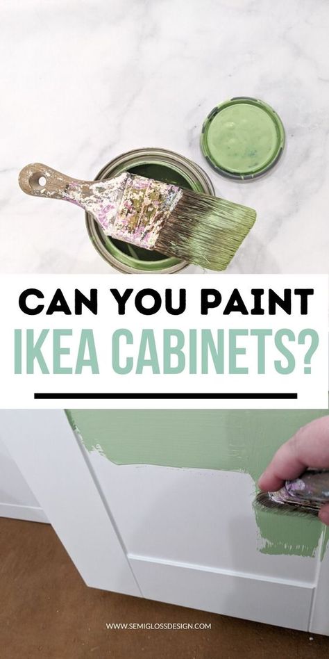 Learn more about painting IKEA sektion cabinets. Read about how to prep the cabinet doors so that paint sticks to the surface. Customize those inexpensive IKEA cabinets with paint! Painting Melamine Furniture, How To Paint Ikea Kitchen Cabinets, How To Paint Melamine Furniture, How To Paint Ikea Cabinets, Painting Ikea Cabinets, Ikea Besta Front, Paint Ikea Cabinets, Painting Drawers, Armoire Pax Ikea