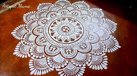 Jhoti Chita Design, Easy Rangoli Designs Videos, Very Easy Rangoli Designs, Rangoli Designs Photos, Rangoli Designs Simple Diwali, Alpona Design, Rangoli Side Designs, Rangoli Designs Latest, Simple Rangoli Designs Images