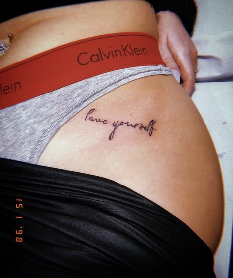 Under Bum Tattoo, Under Bum Tattoo Women, Quote Tattoos For Women, Bum Tattoo Women, Bum Tattoo, Quote Tattoos, Thigh Tattoos, Tattoos Women, Tattoo Women