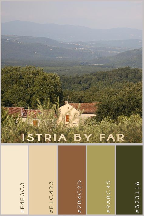 Landscape Colour Palette, Color Palette Landscape, Cream Color Palette, Countryside Fashion, Istria Croatia, Create Color Palette, Nature Color Palette, Design Seeds, Perfect Palette