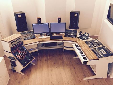 The perfect music studio desk. Part 13 — Designing and building a DIY… | by Alexander Jenkins | Medium Diy Home Recording Studio, Diy Music Studio, Diy Studio Desk, Music Harmony, Music Studio Desk, Studio In Casa, Recording Studio Furniture, Recording Studio Desk, Home Studio Desk