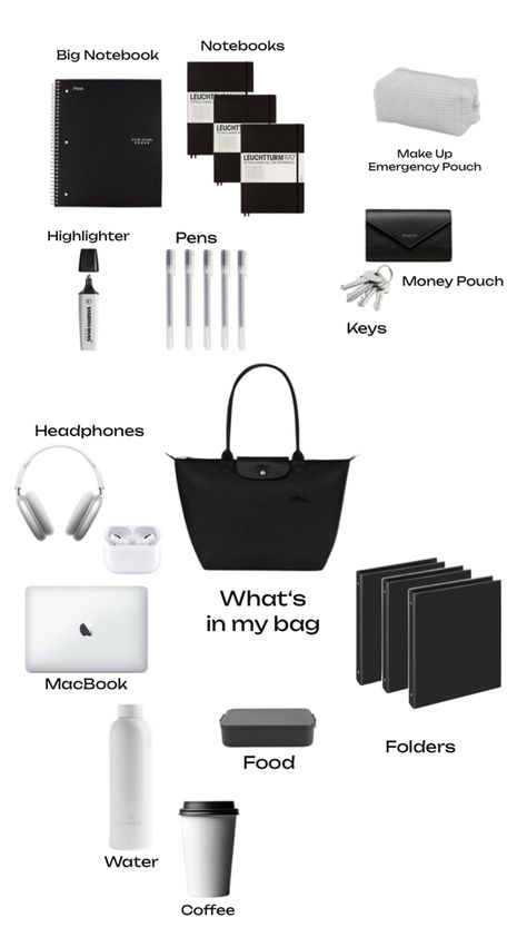 bag | longchamp | uni bag | school bag | student | study | minimalistic | whats in my bag Study Minimalist, Bag Longchamp, Girly Christmas Gifts, Uni Bag, Longchamp Bag, Baddie Tips, In My Bag, Bag School, My Bag