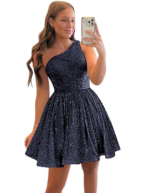 Winter Formal Dresses Sparkly, Hoco Dresses Aline, Middle School Winter Dance Dress, Bah Mitzvah Dresses, Cute Short Party Dresses, Formal Dresses For Cruise Ship, Quince Short Dress, Formal Teen Dresses, Hoco Dresses Loose