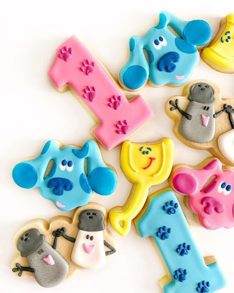 Blue's Clues Birthday Party, Clue Party, Custom Sugar Cookies, Boy Birthday Party Themes, Twin First Birthday, 2nd Birthday Party Themes, Blue’s Clues, First Birthday Party Themes, Birthday Party Planning