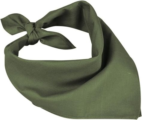 Amazon.com: Olive Drab Solid Color Jumbo Bandana (27" x 27"): Novelty Bandanas: Clothing, Shoes & Jewelry Green Bandana, Military Accessories, Safety Clothing, Tanya Taylor, Me As A Girlfriend, Military Outfit, Olive Color, Bandanas, Head Wraps