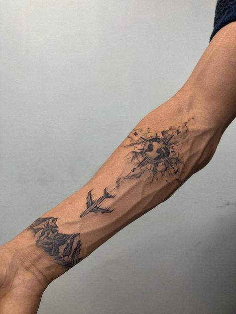 Men’s Tatoos Ideas Forearm, Small Mens Hand Tattoo, Wrap Around Arm Tattoos For Men, Small Forearm Tattoo Men Ideas Unique, Small Men’s Tattoo Forearm, Forarms Tattoo Designs Men, Unique Tattoo Designs For Men, Nature Tattoos Men, Man Forearm Tattoo