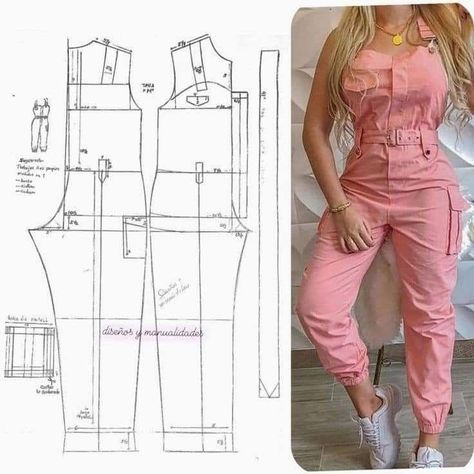 Pants Pattern Free, Jumpsuit Pattern Sewing, Easy Dress Sewing Patterns, Sewing Clothes Women, Sew Ins, Fashion Sewing Tutorials, Jumpsuit Pattern, Sewing Design, Diy Sewing Clothes