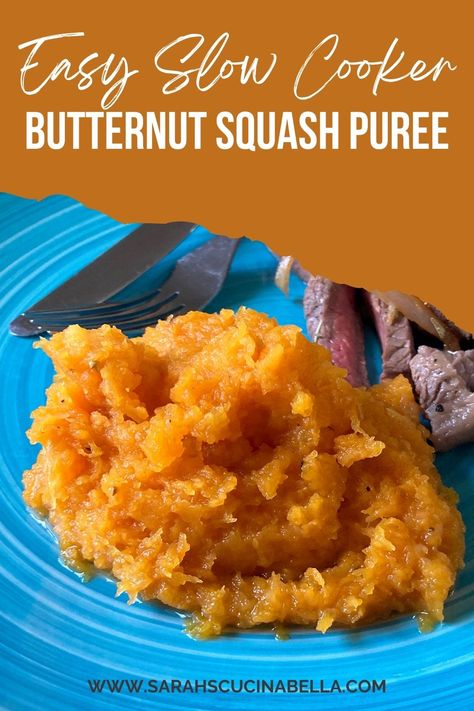 This is the easiest way to make butternut squash. Easy Slow Cooker Butternut Squash Puree is a simple, flexible recipe. Easy Squash Recipes, Slow Cooker Butternut Squash, Butternut Squash Puree, Squash Puree, Jerk Chicken, Easy Slow Cooker, Easy Weeknight Dinners, Family Favorite Meals, Butter Chicken