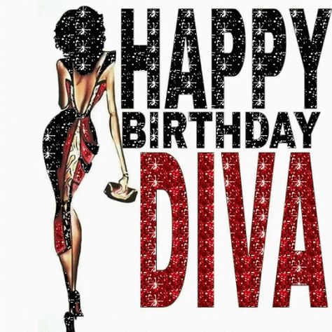 Happy Birthday Diva GIF - HappyBirthdayDiva - Discover & Share GIFs Happy Birthday Diva, Happy Birthday Beautiful Lady, Happy Birthday Girlfriend, Birthday Wishes Gif, Happy Birthday Cousin, Happy Birthday Black, Happy Birthday Woman, Happy Birthday Wishes Photos, Happy Birthday Greetings Friends