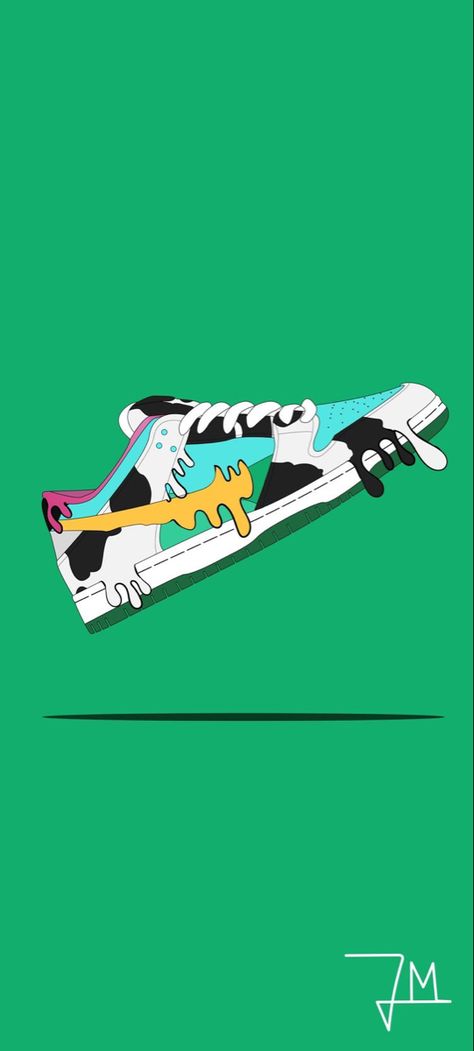 Sneakers Illustration Nike, Sneakers Wallpaper Iphone, Sneakers Wallpaper Art, Jordan 1 Cartoon, Shoe Wallpapers Iphone, Jordan Shoes Wallpaper, Nike Wallpaper Backgrounds, Nike Wallpaper Iphone, Chunky Dunky