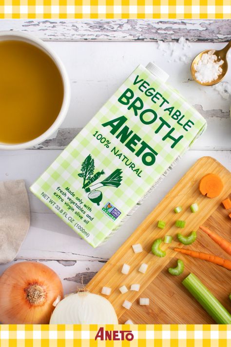 Made with only fresh, whole ingredients, No concentrates, flavorings, or powders Tastes like the world's best homemade broth. Slow-cooked for at least 3 hours for amazing flavor Lactose-Free, Gluten-Free, Soy-Free, Egg-Free, Nut-Free, and Non GMO Use in soups, stews, braises Heat and enjoy as a savory beverage. Origin: Barcelona, Spain Click the link below to shop Aneto Broth! #anetobroth #bonebroth #cooking #dinnerrecipe #cleaneating #healthycooking #lunchrecipes #soup Vegan Sipping Broth, Broth Packaging Design, Broth Photography, Broth Based Soups Healthy, Broth Packaging, Nourishing Broth, Family Soup, Homemade Broth, Chicken Noodle Soup Easy