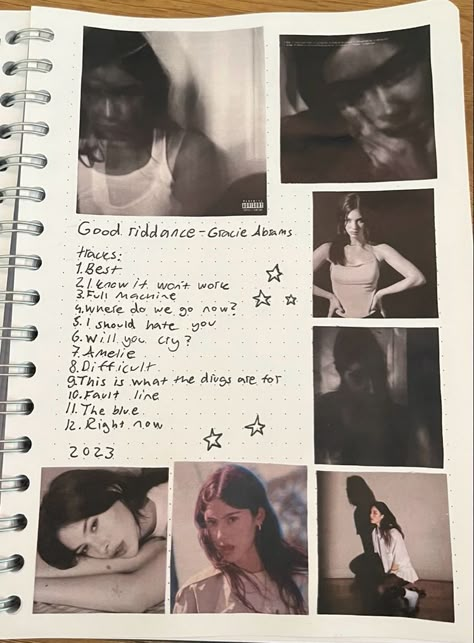 Gracie Abrams Journal, Starting Journaling, Girl Hobbies, 2024 Recap, Mind Dump, Gracie Slaybrams, Gracie Core, Autumn Scrapbook, A Little Life Book