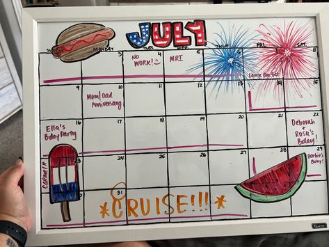 July White Board Ideas, July Calendar 2023 Aesthetic Whiteboard, July Dry Erase Board Ideas, July Whiteboard Ideas, July Dry Erase Calendar Ideas, June Whiteboard Ideas, White Board Calendar Ideas July, Summer White Board Ideas, July Whiteboard Calendar Ideas