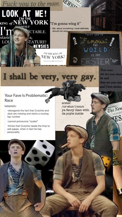 Newsies- Broadway- racetrack Higgins- newsies the musical Racetrack Higgins Aesthetic, Newsies Racetrack, Racetrack Wallpaper, Newsies Wallpaper, Racetrack Higgins, Ben Cook, Theatre Jokes, Theatre Geek, Tap Dance