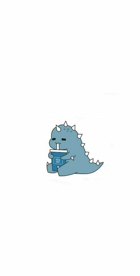 Cute Dinosaur Wallpaper, Cute Blue Dinosaur, Friendship Wallpaper, Dinosaur Wallpaper, Dinosaur Drawing, Funny Iphone Wallpaper, Wallpaper Doodle, Funny Phone Wallpaper, Cute Simple Wallpapers