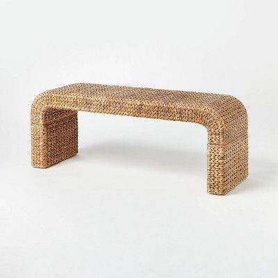 Shiffer Waterfall Woven Bench - Threshold™ designed with Studio McGee Waterfall Bench, Woven Bench, Unique Furniture Pieces, Studio Mcgee, Target Style, Stylish Home Decor, How To Decorate, Chic Home, House 2