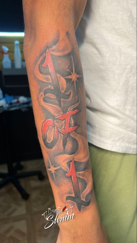 1 Of 1 Neck Tattoo, Tattoo Ideas For Men Forearm Name, 1 Of 1 Tattoo Design, 1of1 Tattoo Men, Dreams To Reality Tattoo, Face Everything And Rise Tattoo, 1 Of 1 Tattoo Men, Freestyle Tattoo For Men, 1 Hour Tattoo Ideas