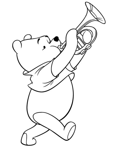 Trumpet Coloring Pages - Best Coloring Pages For Kids Trumpet Instrument, Best Coloring Pages, Brass Instruments, Music Coloring, Happy Cartoon, Princess Coloring, Cartoon Coloring Pages, Trumpets, Disney Coloring Pages