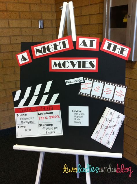 Two Ladies and a Blog: A Night at the Movies Movie Night Fundraiser, Lds Relief Society Activities, Temple Marriage, Senior Living Activities, Nursing Home Activities, Lds Relief Society, Activity Director, Relief Society Activities, Parent Trap