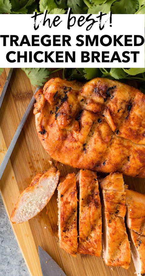 Treager Chicken Breast Recipe, Chicken Pellet Grill Recipes, Trager Chicken Recipe, Chicken Breast On Traeger Grill, Chicken On Traeger Grill, Smoked Chicken Breast Boneless, Smoker Chicken Breast, Pellet Grill Chicken Breast, Traeger Chicken Breast