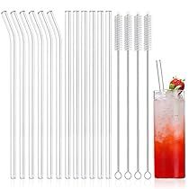 Cocktail Juice, Reusable Drinking Straw, Kitchen Christmas Gifts, Bar Glasses, Cleaning Brushes, Drinking Straw, Drink Straw, Curved Glass, Glass Straws