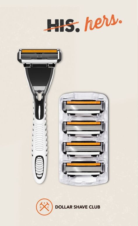 Dollar Shave Club... For women too! Try it out for $5 the first month and then cancel with I hassle if you don’t like it.  http://shaved.by/iXYdw Strip Hair, Waxing Products, Shaved Hair Women, Hair Removal Diy, Meaningful Gifts For Her, Dollar Shave Club, Vintage Shaving, Half Shaved Hair, Hair Removal For Men