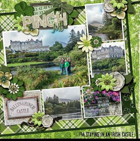 Ireland Scrapbook Layouts, Scotland Scrapbook, Ireland Scrapbook, Scrapbooking Vacation, Beach Layout, Scrapbooking Layouts Travel, Cruise Scrapbook, Travel Scrapbook Pages, 12x12 Scrapbook Layouts