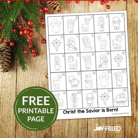 20+ Free Printable Advent Calendars for Christmas Countdown Fun Advent Calendar Christian Free Printable, Nativity Advent Calendar Free Printables, Free Printable Advent Calendar For Kids, Free Advent Calendar Printables, Advent Calendar Numbers Printable Free, Jesus Christmas Crafts, Advent Calendar For Toddlers, Advent Calendar Christian, Christmas Countdown Printable